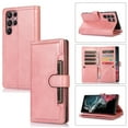 thumbnail image 1 of SaniMore for Samsung Galaxy S22 Ultra 6.8" Magnetic Closure Flip Wallet Case, Premium PU Leather Case with Wrist Strap Card Slot & Multi-Angle Kickstand Full Body Protective Case, Rosegold, 1 of 8