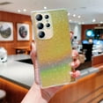 thumbnail image 1 of SaniMore for Samsung Galaxy S22 Ultra Case, [Anti-yellow Transparent Backplane & Glitter Bling Paper] Shockproof Anti-fall Lens Protection Slim Lightweight Stylish for Girls Women for S22 Ultra, Gold, 1 of 12