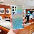 thumbnail image 1 of SaniMore for Samsung Galaxy S22 Ultra Case, Glitter Gradient Full Camera Lens Protection Luxury Plating Cute Bling Clear Shockproof Slim Phone Cover Shockproof Bumper for Women Girls, Blue, 1 of 13