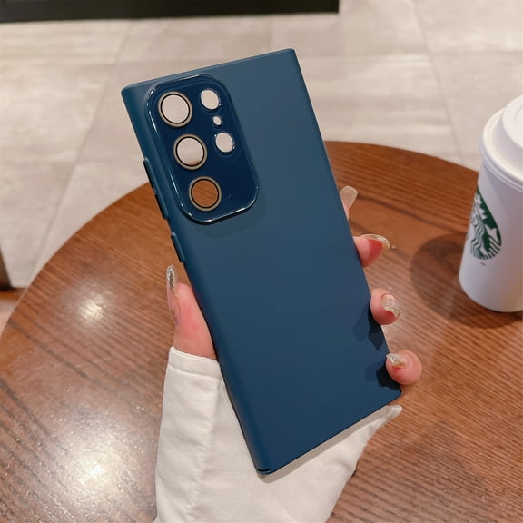 SaniMore for Samsung Galaxy S22 Ultra Case, Rugged PC Backplane Skin-feel Anti-scratch Camera Protection Full Protective Shockproof Drop Resistant Slim Lightweight Shell for Women Men, Navyblue