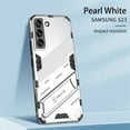 thumbnail image 1 of SaniMore for Samsung Galaxy S23 6.1" 2023 Armor Protective Cover Rugged PC Backplane with Hidden Kickstand Anti-fall Drop Resisitant Shockproof [Light & Thin] Hybird Case For Galaxy S23, Silver, 1 of 6