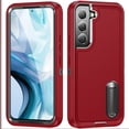thumbnail image 1 of SaniMore for Samsung Galaxy S23 6.1" 2023 Hybird Case, Rugged PC Back Shockproof TPU Shell Metal Hidden Kickstand Drop Resistant Anti-slip Heavy Duty Protective Case for Samsung Galaxy S23, Red, 1 of 9