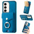 thumbnail image 1 of SaniMore for Samsung Galaxy S23 (6.1" 2023) Wallet Case,Back Flip Cash Pocket 360° Rotating Metal Holder Kickstand PU Leather Shockproof TPU Card Slots Magnetic Car Mount Wear-resistant Shell, Blue, 1 of 13
