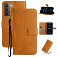 thumbnail image 1 of SaniMore for Samsung Galaxy S23 (6.1" 2023) Wallet Case with Wrist Strap Magnetic Clasp, Card Slots PU Leather Skin Shockproof TPU Inner Anti-drop Flip Stand Business Shell Wear-resistant - Yellow, 1 of 9