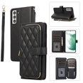 thumbnail image 1 of SaniMore for Samsung Galaxy S23 Buisness Case, Zipper Purse [Card Holders] Magnetic Clasp Kickstand Wrist/Crossbody Chain Lanyard PU Leather Wear-resistant Full Body Protective Wallet Shell, Black, 1 of 10