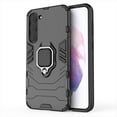 thumbnail image 1 of SaniMore for Samsung Galaxy S23 Case, Anti-Fall Shock Absorption Rugged PC Backplane Cover with Metal Folding Ring Bracket Military Grade Shockproof Protective Shell for Samsung S23, Black, 1 of 8