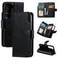 thumbnail image 1 of SaniMore for Samsung Galaxy S23 Case Multi-Functional Folio Flip Wallet, Premium PU Leather Cover Suppot Kickstand + Card & Cash Slots Full Body Protective Shell for Samsung S23, Black, 1 of 9