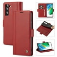 thumbnail image 1 of SaniMore for Samsung Galaxy S23 FE 2023 Case, PU Leather Magnetic Flip Folio Shell with Card Holders RFID Blocking Kickstand Shockproof TPU Magnetic Closure Business Cover For Galaxy S23 FE, Red, 1 of 9