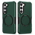 thumbnail image 1 of SaniMore for Samsung Galaxy S23 FE 6.4" 2023 Case, Rugged PC Back Shockproof TPU Bumper Wireless Charging Strong Magnetic Slim Lightweight Heavy Duty Protective Cover, Darkgreen, 1 of 10