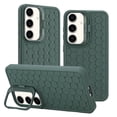 thumbnail image 1 of SaniMore for Samsung Galaxy S23 FE Case, [Dissipate Heat] Camera Protection Foldable Bracket Stand Shell with Wireless Charging Shockproof Bumper Drop Resistant, Green, 1 of 7