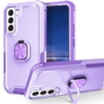 thumbnail image 1 of SaniMore for Samsung Galaxy S23 Multi-Functional Case, 3-Layer Protection Magnetic Cover Support Car Mount & 360° Rotatable Ring Kickstand Full Body Shockproof Protective Shell, Purple, 1 of 7