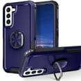 thumbnail image 1 of SaniMore for Samsung Galaxy S23 Multi-Functional Case, 3-Layer Protection Magnetic Cover Support Car Mount & 360° Rotatable Ring Kickstand Full Body Shockproof Protective Shell, Blue, 1 of 7