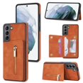 thumbnail image 1 of SaniMore for Samsung Galaxy S23 Plus 2023 Back Case with Zipper Card Pokcet Flip Wallet/Kickstand Shock Absorption Anti-fall Retro PU Leather Wear-resistant Shell For Samsung Galaxy S23 Plus, Brown, 1 of 9