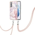 thumbnail image 1 of SaniMore for Samsung Galaxy S23 Plus 2023 Case with Detachable Crossbody Lanyard Shockproof TPU Backplane Marble Pattern Luxury Fashion Anti-drop Slim Lightweight Cover For Galaxy S23 Plus, Rosegold, 1 of 3