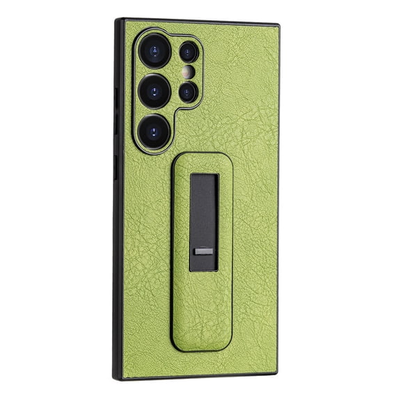 SaniMore for Samsung Galaxy S23 Plus 5G PU Leather Back Case, Slim All-Inclusive Case with Push-Pull Stand, Camera Lens Protection Shockproof Elegant Cover for Galaxy S23 Plus 6.6" 2023, Green