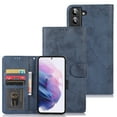 thumbnail image 1 of SaniMore for Samsung Galaxy S23 Plus 6.6" 2023 Case, Flip Folio PU Leather Wallet Cover with Detachable Shell Wrist Strap Kickstand Card Slots Business Shockproof Case with Magnetic Clasp, Darkblue, 1 of 8