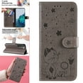 thumbnail image 1 of SaniMore for Samsung Galaxy S23 Plus 6.6" 2023 Case, PU Leather Skin with Embossed Cat Flip Magnetic Cover Card Slots Kickstand Detachable Lanyard Full Around Wallet Case For Galaxy S23 Plus, Gray, 1 of 11