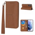 thumbnail image 1 of SaniMore Samsung Galaxy S23 Plus 6.6" 2023 Case, Removeable Hand Lanyard, Wallet Cover [Card Slots Cash Pocket] Kickstand Shockprof TPU PU Leather Folio Magnetic Full Protective Shell, Brown, 1 of 11