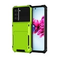 thumbnail image 1 of SaniMore for Samsung Galaxy S23 Plus 6.6" 2023 Case, Shockproof Drop Resisatnt Flip Card Slots Wallet Bracket Rugged PC Back + Soft TPU Bumper Anti-scratch Heavy Duty Protective Slim Case, Green, 1 of 10