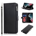 thumbnail image 1 of SaniMore Samsung Galaxy S23 Plus 6.6" 2023 Case with Wrist Strap 2 in 1 Zipper Wallet [Card Slots] Premium PU Leather Skin [Retro Durable] Shockproof Anti-scratch Kickstand Business Cover, Black, 1 of 7