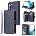 thumbnail image 1 of SaniMore for Samsung Galaxy S23 Plus Case, 3 in 1 Zipper Purse Cover + Card Slots +  Kickstand + Detachable Lanyard Comprehensive Protective Shockproof Anti-drop Shell For Galaxy S23 Plus, Blue, 1 of 8