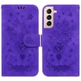 thumbnail image 1 of SaniMore for Samsung Galaxy S23 Plus Case Flower Embossed Design, Card Wallet Cover for Women Girls with Card Holder Kickstand Wrist Strap PU Leather All-Round Shock Protection Shell, Purple, 1 of 7