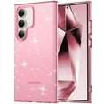 thumbnail image 1 of SaniMore for Samsung Galaxy S23 Plus Case, Full Camera Lens Protection Women Cute Clear Glitter Bling Sparkly Cover Anti-yellow Transparent Shockproof Bumper for for Samsung Galaxy S23 Plus, Pink, 1 of 7