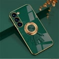 thumbnail image 1 of SaniMore for Samsung Galaxy S23 Plus Case, Lens Protection Electroplating Silicone Magnetic 3D Dimensional Astronaut Cover with Car Mount & Ring Kickstand Shockproof Protective Shell, Darkgreen, 1 of 13