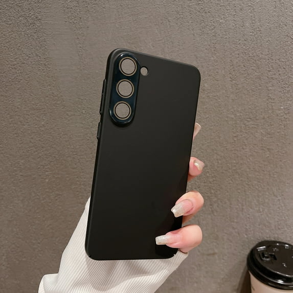 SaniMore for Samsung Galaxy S23 Plus Case, Rugged PC Backplane Skin-feel Anti-scratch Camera Protection Full Protective Shockproof Drop Resistant Slim Lightweight Stylish Shell for Women Men, Black