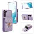 thumbnail image 1 of SaniMore for Samsung Galaxy S23 Plus PU Leather Case, Multi-Functional Metal Snap Wallet Cover with Card Slot & Kickstand Shoulder Strap Full Body Protective Shell for Samsung S23 Plus, Purple, 1 of 10