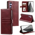 thumbnail image 1 of SaniMore for Samsung Galaxy S23 Plus PU Leather Case, Wallet Design with Card Slots Cash Pocket [Wrist Strap] Flip kickstand Full Body Protection Magnetic Closure Business TPU Shell, Winered, 1 of 11