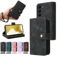 thumbnail image 1 of SaniMore with Samsung Galaxy S23 Plus Wallet Case, PU Leather Multi-Function Detachable 2 in 1 Zipper Magnetic Cover with Card Holder Kickstand Wirstlet Shoulder Strap Crossbody Phone Case, Black, 1 of 10