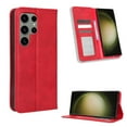thumbnail image 1 of SaniMore Samsung Galaxy S23 Ultra 6.8" 2023 Case, Magnetic Folio PU Leather Cover with Card Slots Cash Pocket Stand Feature Full-body Protctive Shockproof Anti-fall Business Wallet Retro Shell, Red, 1 of 14