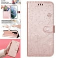 thumbnail image 1 of SaniMore for Samsung Galaxy S23 Ultra 6.8" 2023 Case, PU Leather Skin with Embossed Cat Flip Magnetic Cover Card Slots Kickstand Detachable Lanyard Full Around Wallet Case For S23 Ultra, Rosegold, 1 of 11