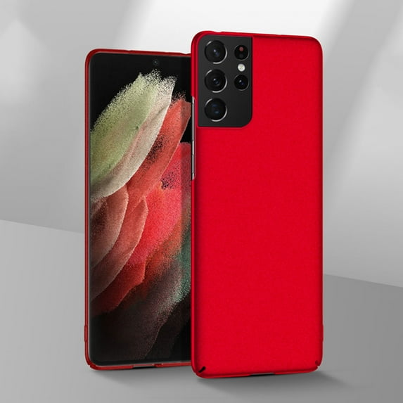 SaniMore for Samsung Galaxy S23 Ultra 6.8" 2023 Case, Ultra-thin Lightweight Case with Frosted Skin Wear-resistant PC Backplane Drop-proof Lens All-inlusive Case for Samsung Galaxy S23 Ultra, Red