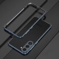 thumbnail image 1 of SaniMore for Samsung Galaxy S23 Ultra 6.8" 2023 Metal Bumper Frame + Lens Protector Heavy Duty Protectiive Anti-shock Drop Resistant Ultra-thin Design for Women Men, Blue/Black, 1 of 7