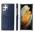 thumbnail image 1 of SaniMore for Samsung Galaxy S23 Ultra 6.8" Wallet Case Built-in Card Slot, Ultra-Thin Premium Oil Wax PU Leather & Rugged PC Anti-Scratch Shockproof Protective Cover for Samsung S23 Ultra, Blue, 1 of 7