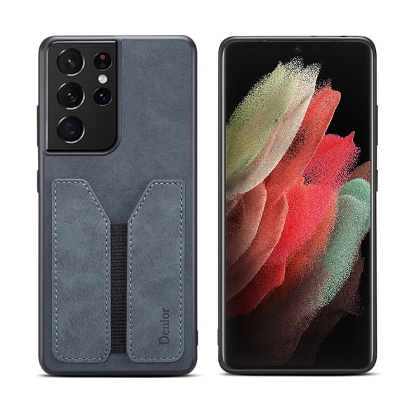 SaniMore for Samsung Galaxy S23 Ultra 6.8" Wallet Case, Premium Vintage PU Leather Cover with Elastic Card Slot Anti-Scratch Full Body Shockproof Protective Shell for Samsung S23 Ultra, Gray