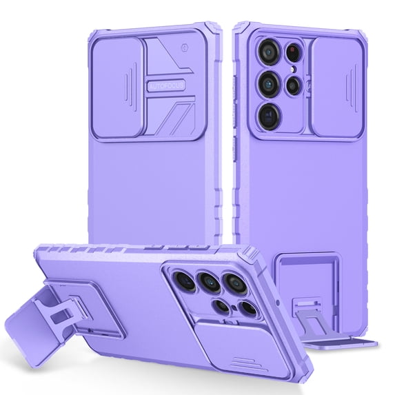 SaniMore for Samsung Galaxy S23 Ultra Case 2023, for Galaxy S23 Ultra Case with Slide Camera Cover Built-in Kickstand Dual Layer Hybrid Shockproof Cover for Galaxy S23 Ultra 6.8", Purple