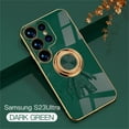 thumbnail image 1 of SaniMore for Samsung Galaxy S23 Ultra Case, Lens Protection Electroplating Silicone Magnetic 3D Dimensional Astronaut Cover with Car Mount & Ring Kickstand Shockproof Protective Shell, Darkgreen, 1 of 13