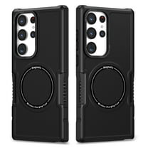 SaniMore for Samsung Galaxy S23 Ultra Case, Rugged PC Back Shockproof TPU Bumper Wireless Charging Strong Magnetic Shell Slim Lightweight Heavy Duty Protective Cover for Galaxy S23 Ultra, Black