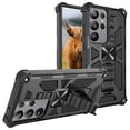 thumbnail image 1 of SaniMore for Samsung Galaxy S23 Ultra Case, Rugged PC CD Magnetic Cover Built-in Car Mount & Folding Kickstand Military Grade Shockproof Heavy Duty Protective Shell for Samsung S23 Ultra, Black, 1 of 6