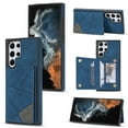 thumbnail image 1 of SaniMore for Samsung Galaxy S23 Ultra PU Leather Case RFID Blocking, Back Magnetic Button Flip Wallet Cover Built-in Card Slot & Multi-Angle Kickstand Ultra-Thin Full Body Protective Shell, Blue, 1 of 7