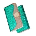 thumbnail image 1 of SaniMore for Samsung Galaxy S23 Wallet Case with Card Slot, Bling Sparkle Glitter Magnetic Clasp Purse Soft TPU + PU Leather Cover with Practical Bracket Shockproof Protection Shell, Green, 1 of 8