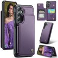 thumbnail image 1 of SaniMore for Samsung Galaxy S23 Wallet Case, RFID Blocking PU Leather Kickstand Credit Slots Flip Folio Protective Case, Double Magnetic Clasp Durable Shockproof Cover for Samsung S23, Purple, 1 of 9