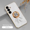 thumbnail image 1 of SaniMore for Samsung Galaxy S24 5G 2024 Case, Lens Protection Electroplating Silicone Magnetic 3D Dimensional Astronaut Cover with Car Mount & Ring Kickstand Shockproof Protective Shell, White, 1 of 13