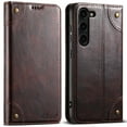 thumbnail image 1 of SaniMore for Samsung Galaxy S24 6.2" 2024 Wallet Cover, PU Leather Magnetic Book Folding Flip Folio Case Wear-resistant Shockproof Anti-fall [RFID Blocking] & Stand Function, Brown, 1 of 4