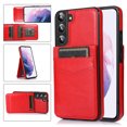thumbnail image 1 of SaniMore for Samsung Galaxy S24 Case, Card Slots Case with Flip Kickstand Premium PU Leather Magnetic Clasp Anti-scratch Anti-drop Heavy Duty Protective Case for Galaxy S24, Red, 1 of 14