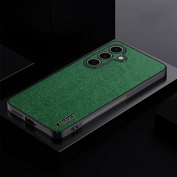 SaniMore for Samsung Galaxy S24 Case, PU Leather Anti-scratch Anti-greasy Drop-proof Soft TPU Shell Slim Fit Lightweight Wear-resistant for Samsung Galaxy S24, Green