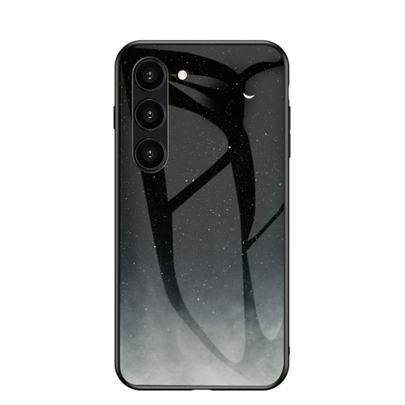 SaniMore for Samsung Galaxy S24 Case, Toughened Glass & TPU Bumpers Anti-Fall Strong Drop Resistant Lightweight Starry Sky Glass Full Body Protective Cover for Samsung S24, Star